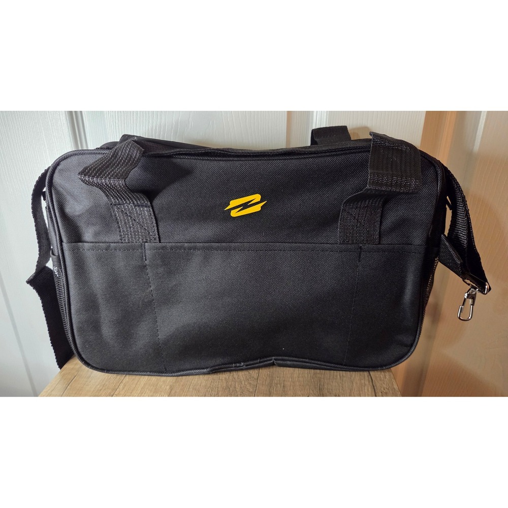 Small Black Gym Bag 14x10 Travel Sport Duffel with Shoulder Strap - Picture 1 of 6